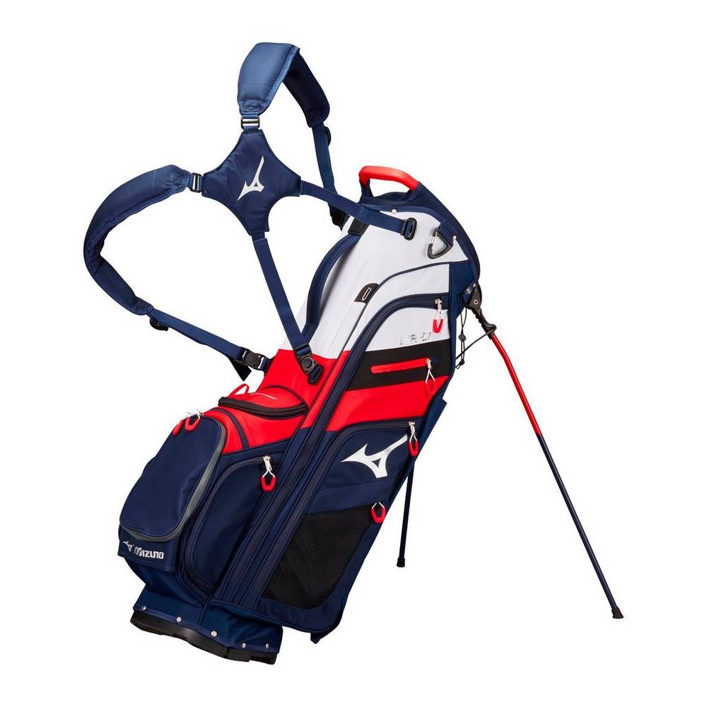 Panske Batoh Mizuno BR-D4 6-Way Stand Námornícka Modrá/Červené Vypredaj WDSH02873